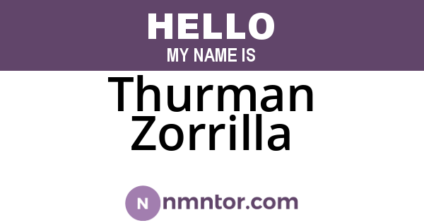 Thurman Zorrilla