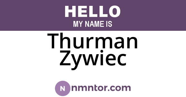 Thurman Zywiec