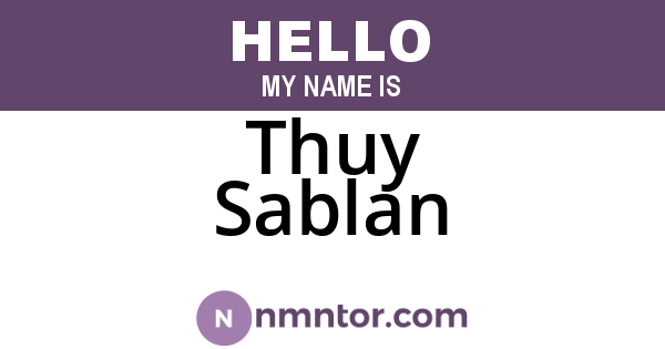 Thuy Sablan