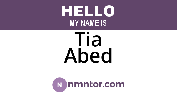 Tia Abed