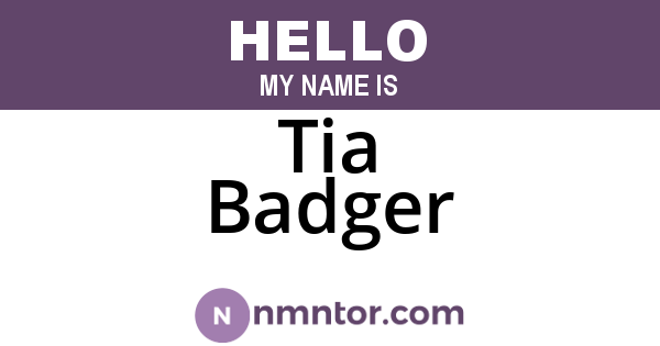 Tia Badger