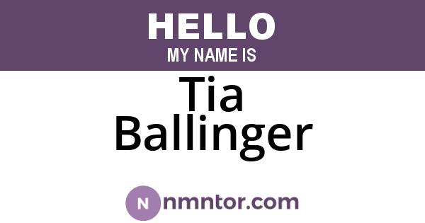 Tia Ballinger