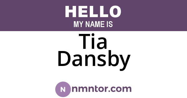 Tia Dansby