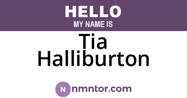 Tia Halliburton