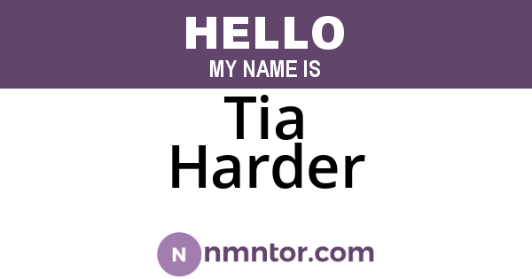 Tia Harder