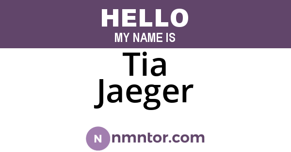 Tia Jaeger