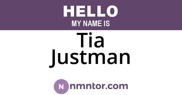 Tia Justman