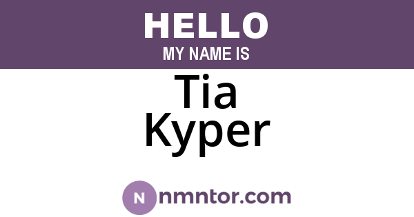 Tia Kyper