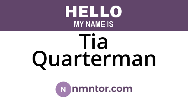 Tia Quarterman