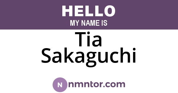 Tia Sakaguchi