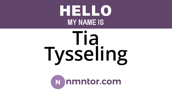 Tia Tysseling