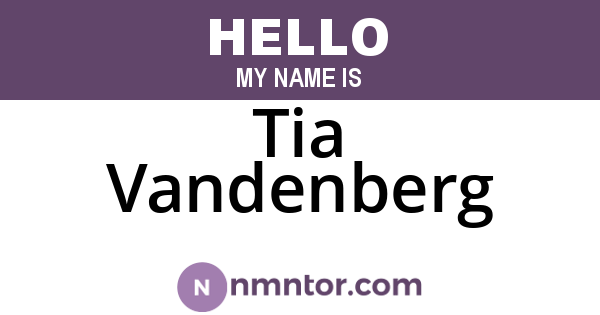 Tia Vandenberg