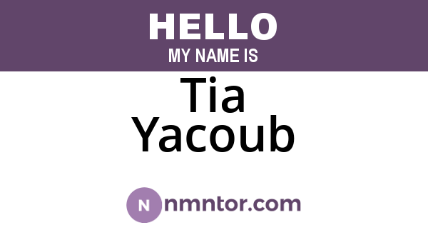 Tia Yacoub