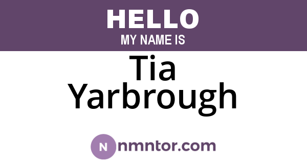 Tia Yarbrough