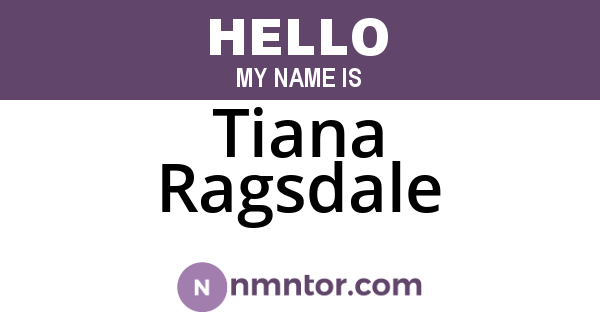 Tiana Ragsdale
