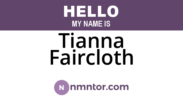 Tianna Faircloth