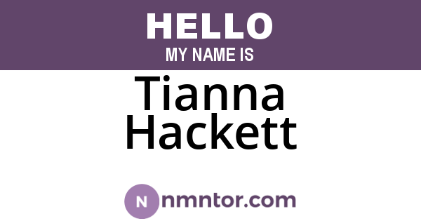 Tianna Hackett