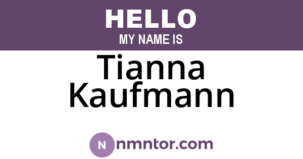 Tianna Kaufmann