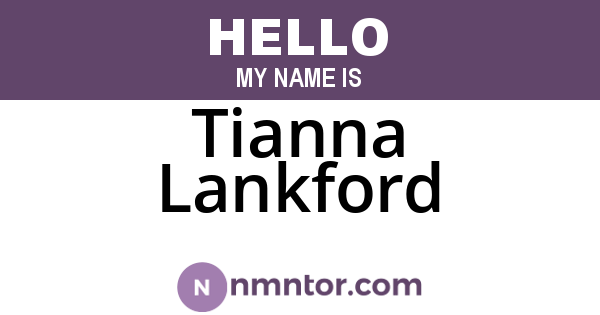 Tianna Lankford