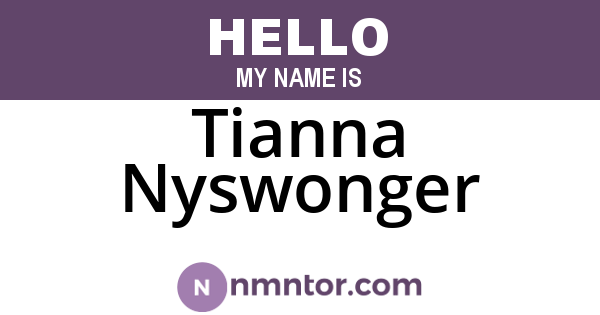 Tianna Nyswonger