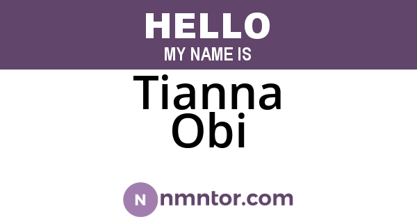 Tianna Obi