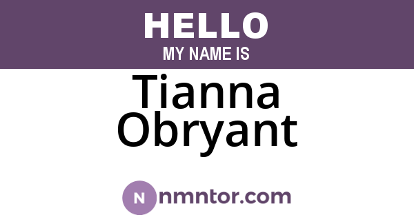 Tianna Obryant