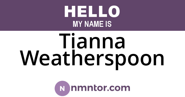 Tianna Weatherspoon