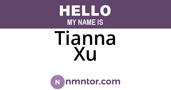 Tianna Xu