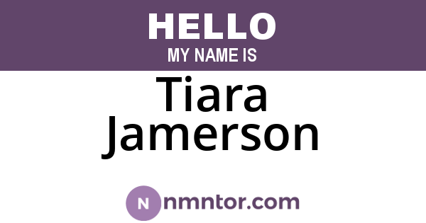 Tiara Jamerson