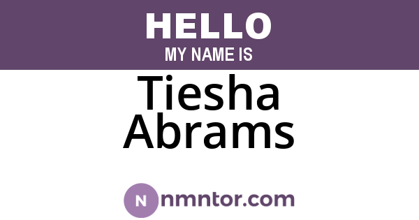 Tiesha Abrams
