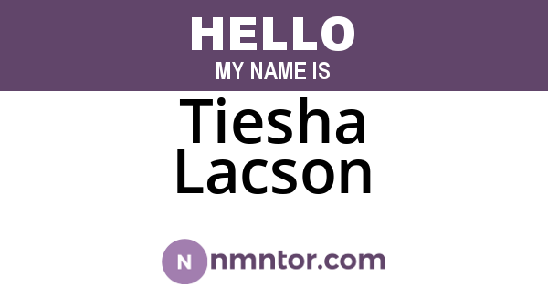 Tiesha Lacson