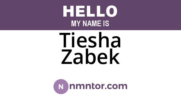 Tiesha Zabek
