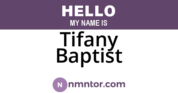 Tifany Baptist
