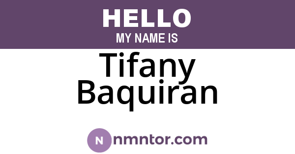 Tifany Baquiran