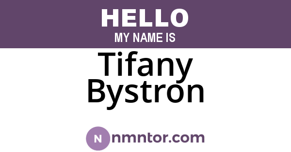 Tifany Bystron