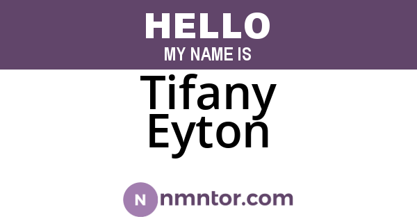 Tifany Eyton