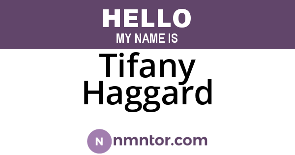 Tifany Haggard