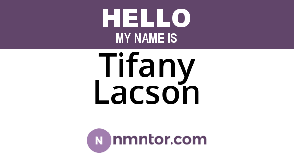 Tifany Lacson