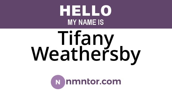 Tifany Weathersby