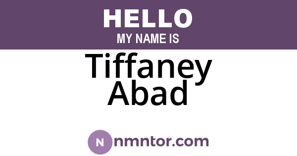 Tiffaney Abad