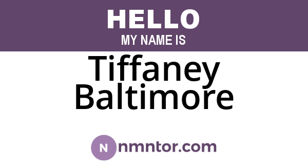 Tiffaney Baltimore