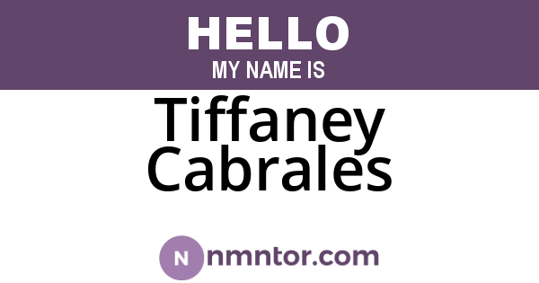 Tiffaney Cabrales