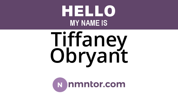 Tiffaney Obryant