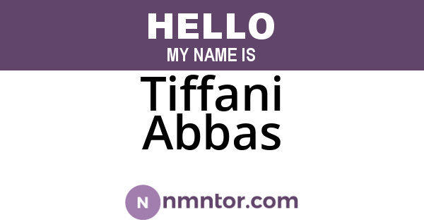 Tiffani Abbas