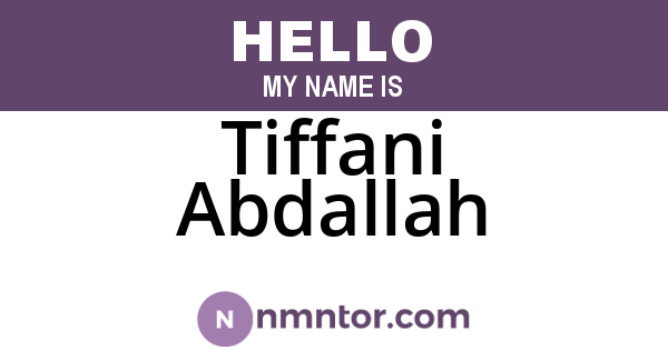 Tiffani Abdallah