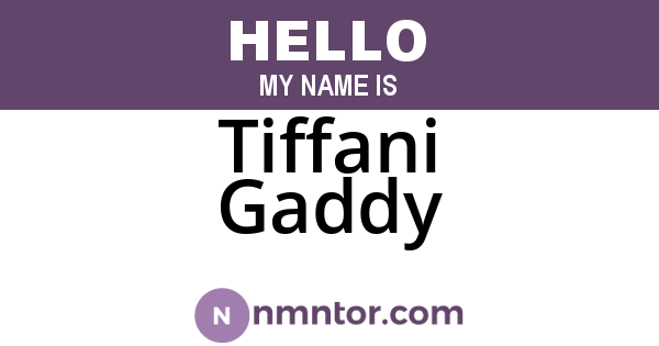 Tiffani Gaddy