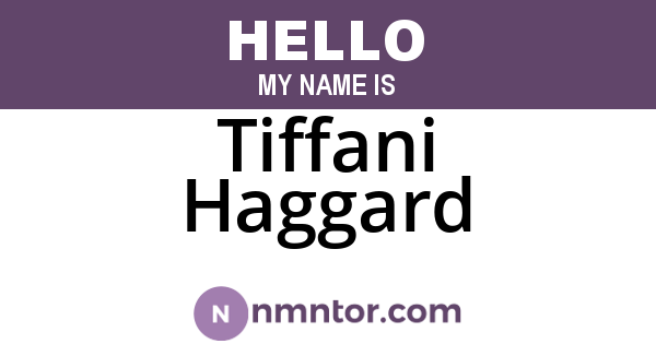 Tiffani Haggard