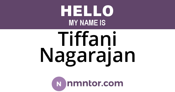Tiffani Nagarajan