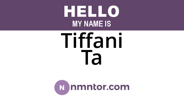 Tiffani Ta