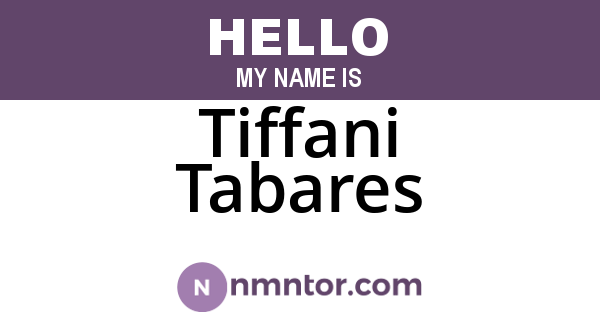 Tiffani Tabares